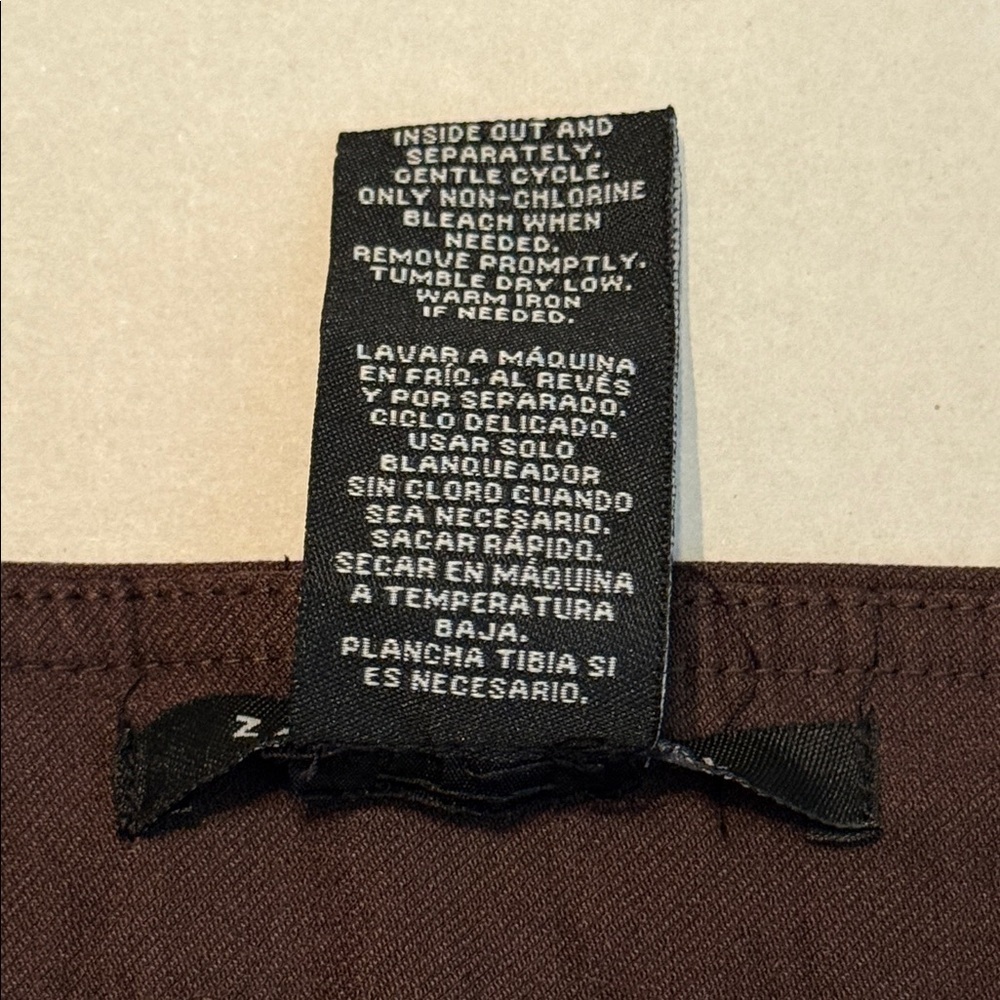 Zac and Rachel NEW Chocolate Brown Pull-On Slim Ankle Pants Size 10 - Picture 7 of 8